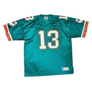 Dan Marino #13 Miami Dolphins Teal XL (50-52) Logo Athletic Jersey 1990's